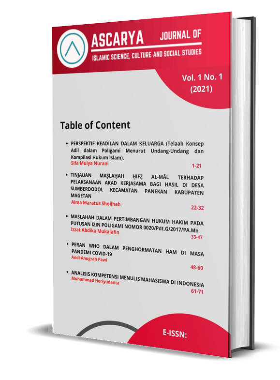 Ascarya: Journal of Islamic Science, Culture, and Social Studies